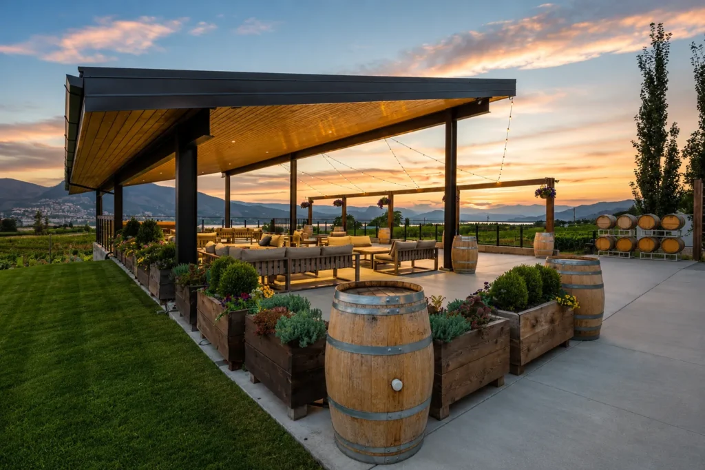 Little Engine Outdoor Tasting Area